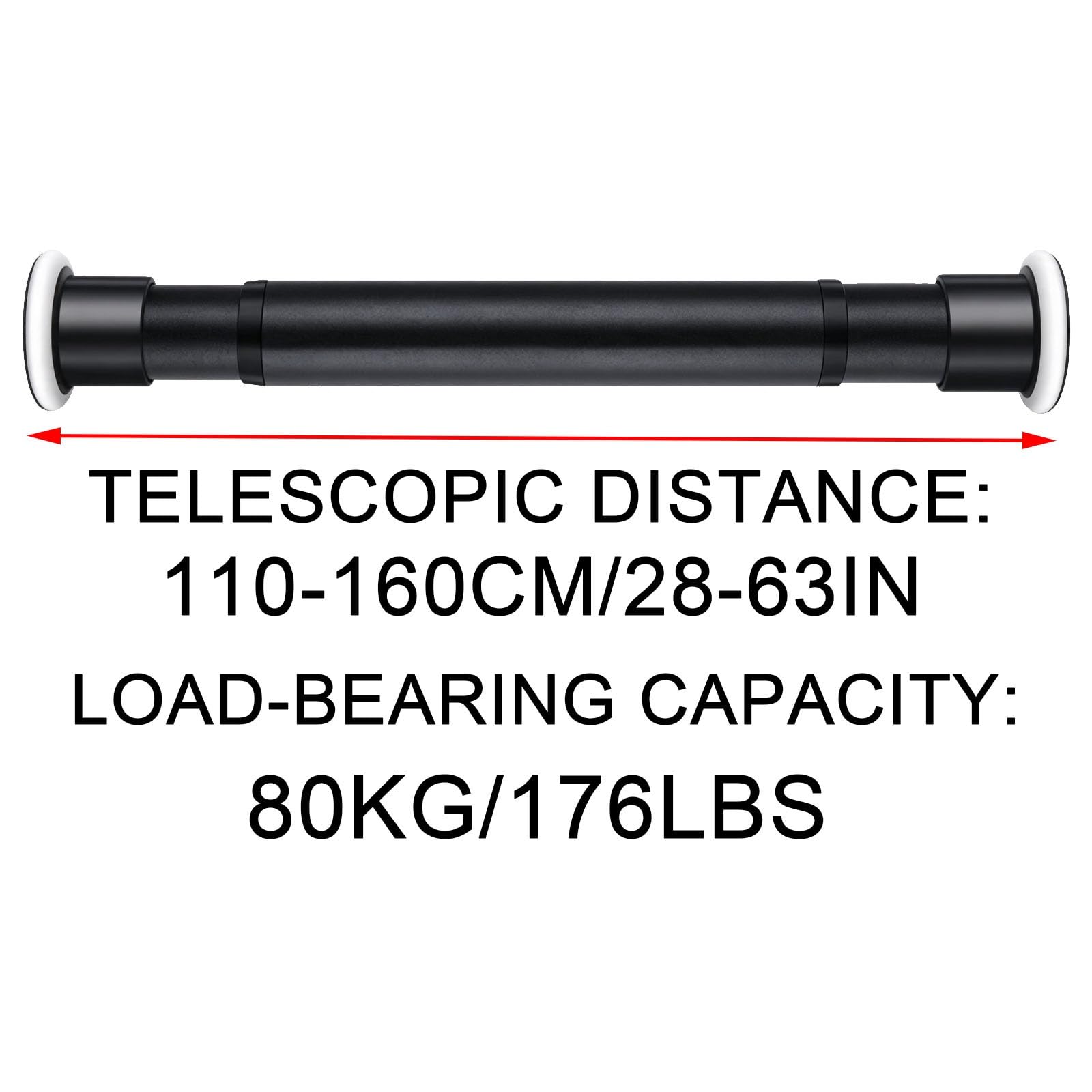 Regolabile 70-410 Cm Bastone Tenda Estensibile, Bastoni Tende a Pressione