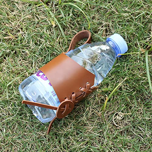 Manga de copo de couro reutilizável - Horn Tote Cup Coldre | Capas de xícara de café reutilizáveis,