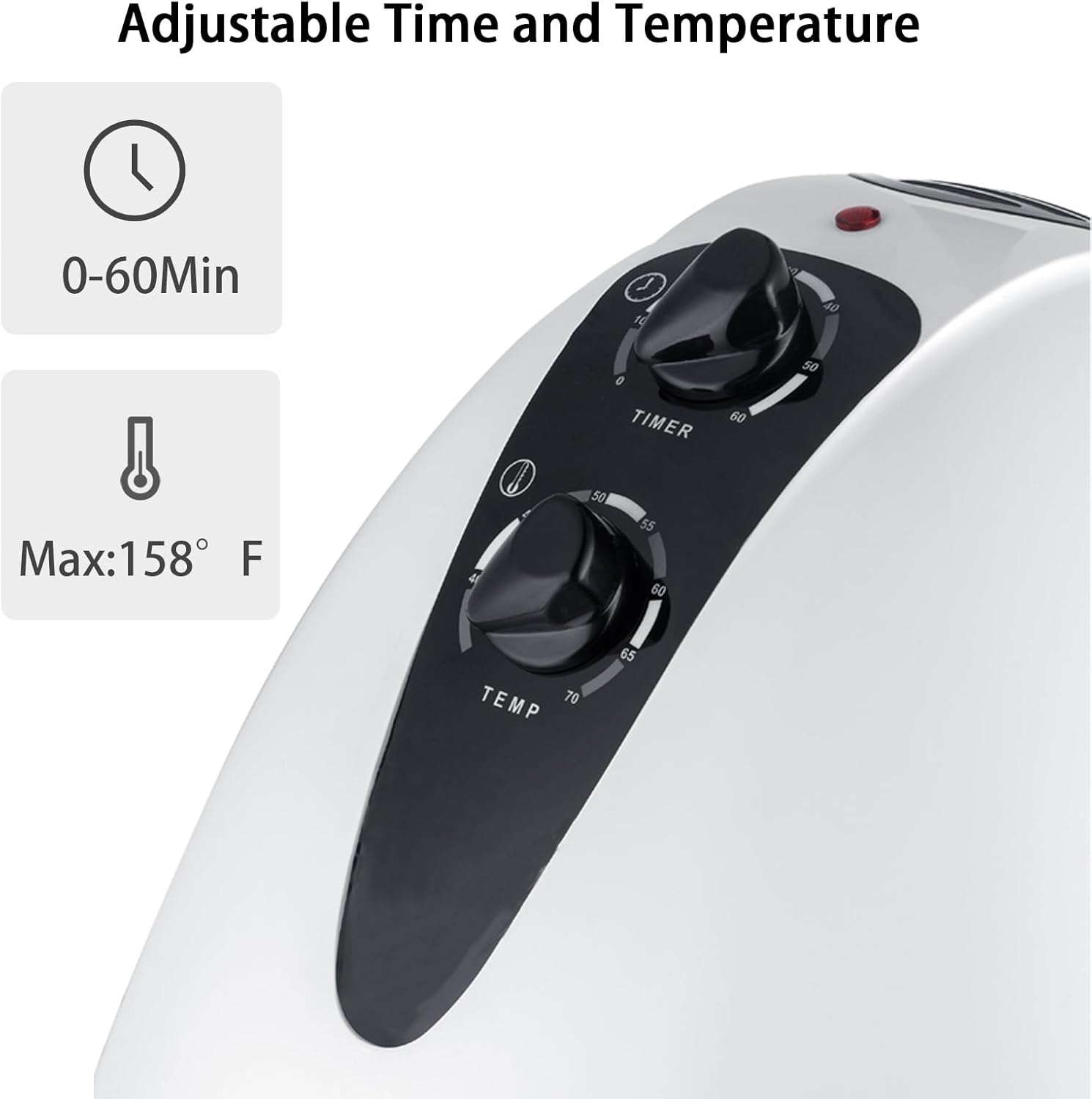 1000W Professional Hooded Hair Dryer,Standing Blow Hair Dryer with Cap and Wheels,Temperature and time are Adjustable,Suitable for Salon and Home - Image 2