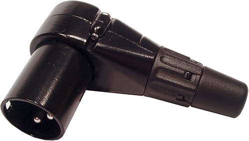 deetech XLR-Winkelstecker 90A  male  3-pol  schwenkbar  schwarz