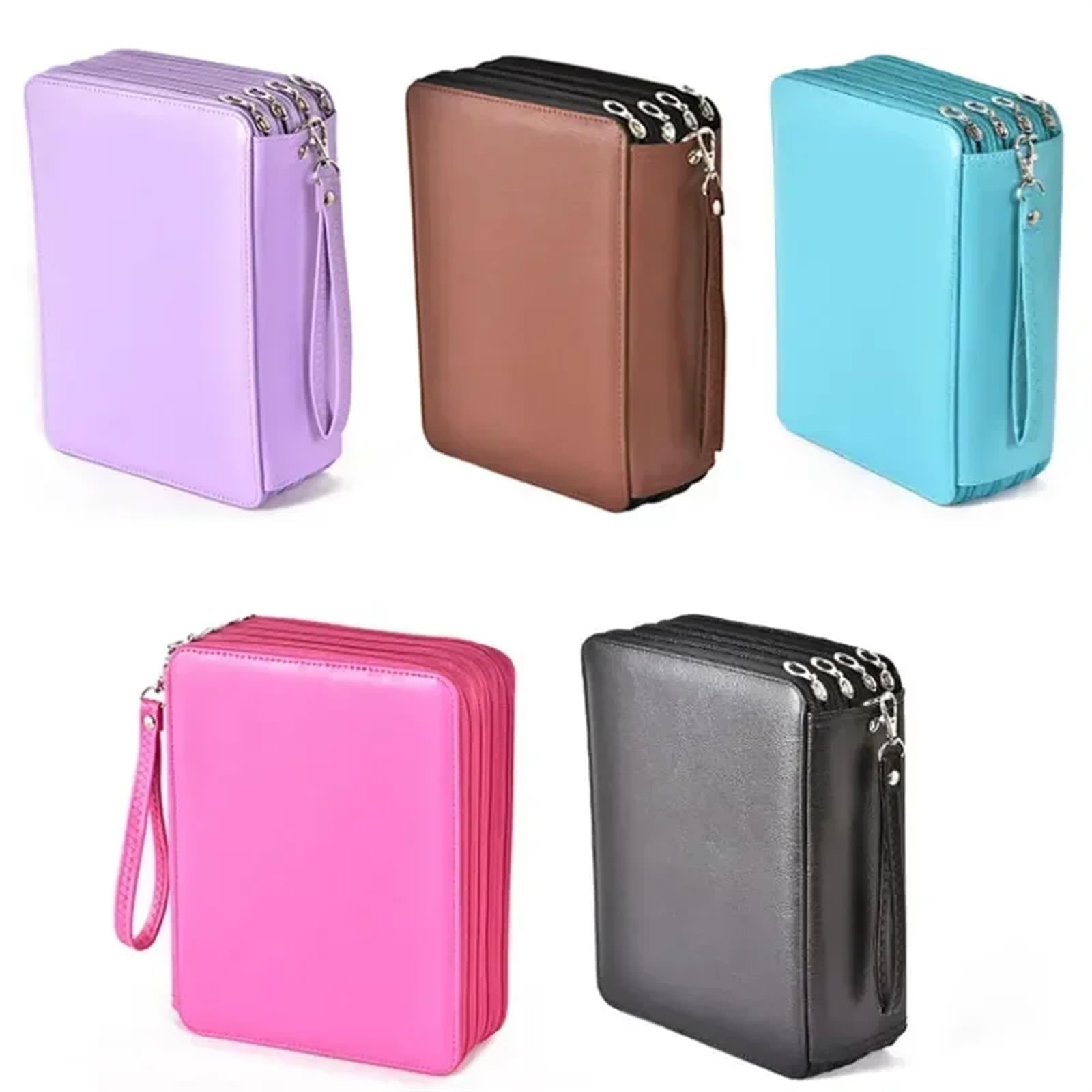 Trousse Feutre Sac de Papeterie en PU, étui Rangement Grande capacité