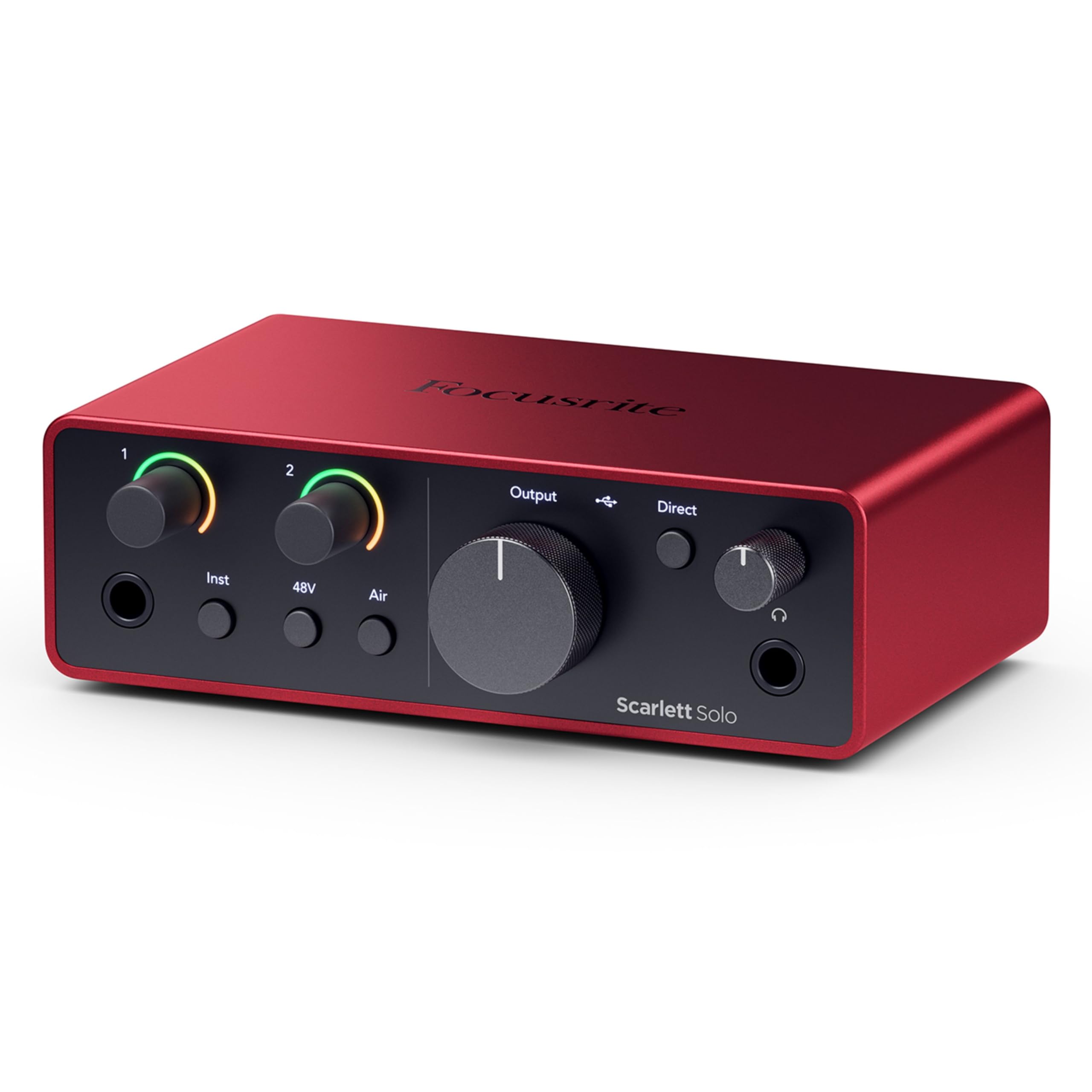 Focusrite Scarlett Solo 4th Gen USB Audio Interface, for the Guitarist, Vocalist, or Producer — High-Fidelity, Studio Quality Recording, and All the Software You Need to Record