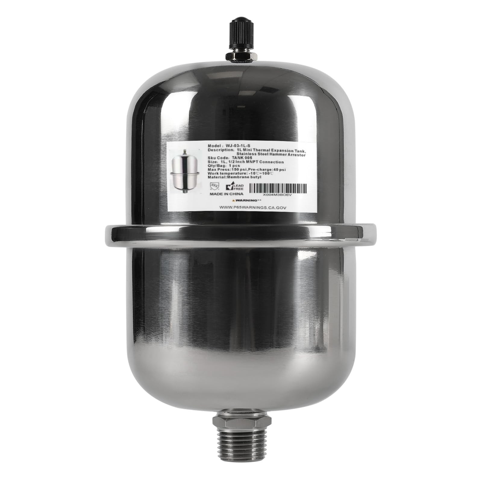 EFIELD Mini Thermal Expansion Tank(1L) with 1/2 Inch Threaded