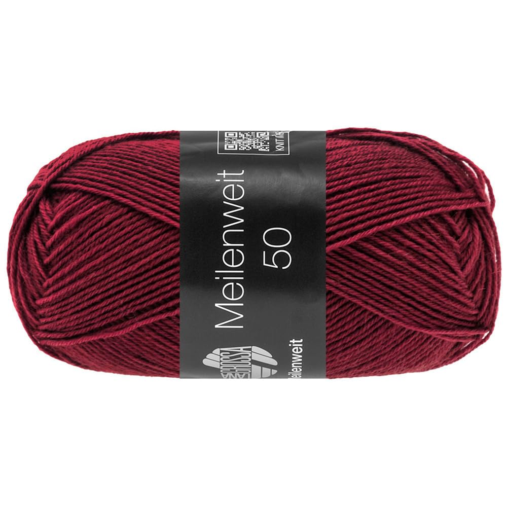LANA GROSSA Meilenweit 50g – Sockenklassiker, maschinenfest, 80% Schurwolle / 20% Polyamid, 210 m