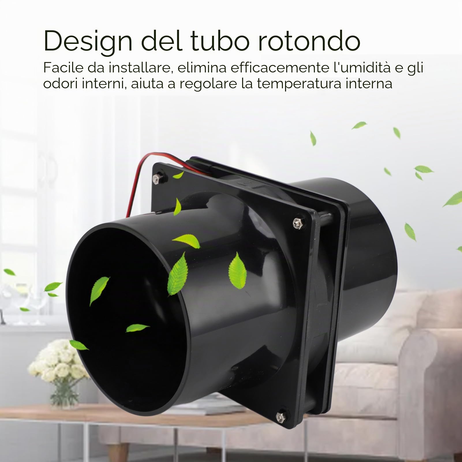 Estrattore di energia solare 10 W 12 V Estrattore di energia solare per tubo rotondo ABS pannello solare Kit ventilatore di ventilazione per casa di animali domestici