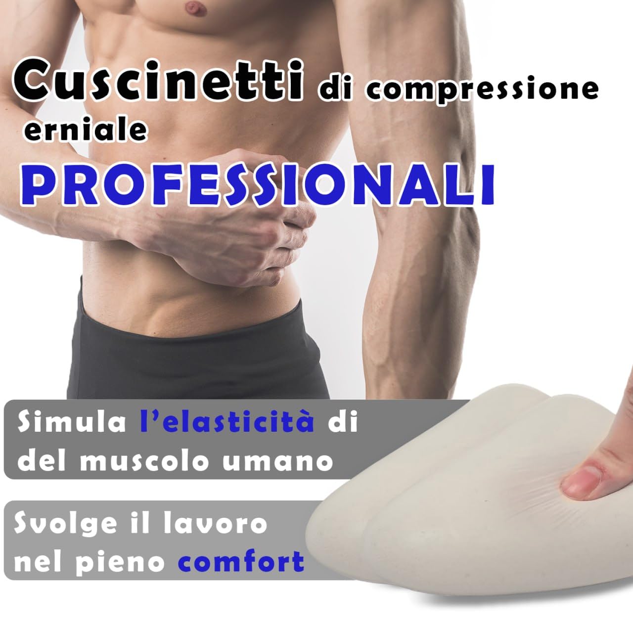 BODYPERFECT Elastyczne figi na przepuklinę pachwinową z 2 podkładkami kompresyjnymi pooperacyjnymi XL czarne