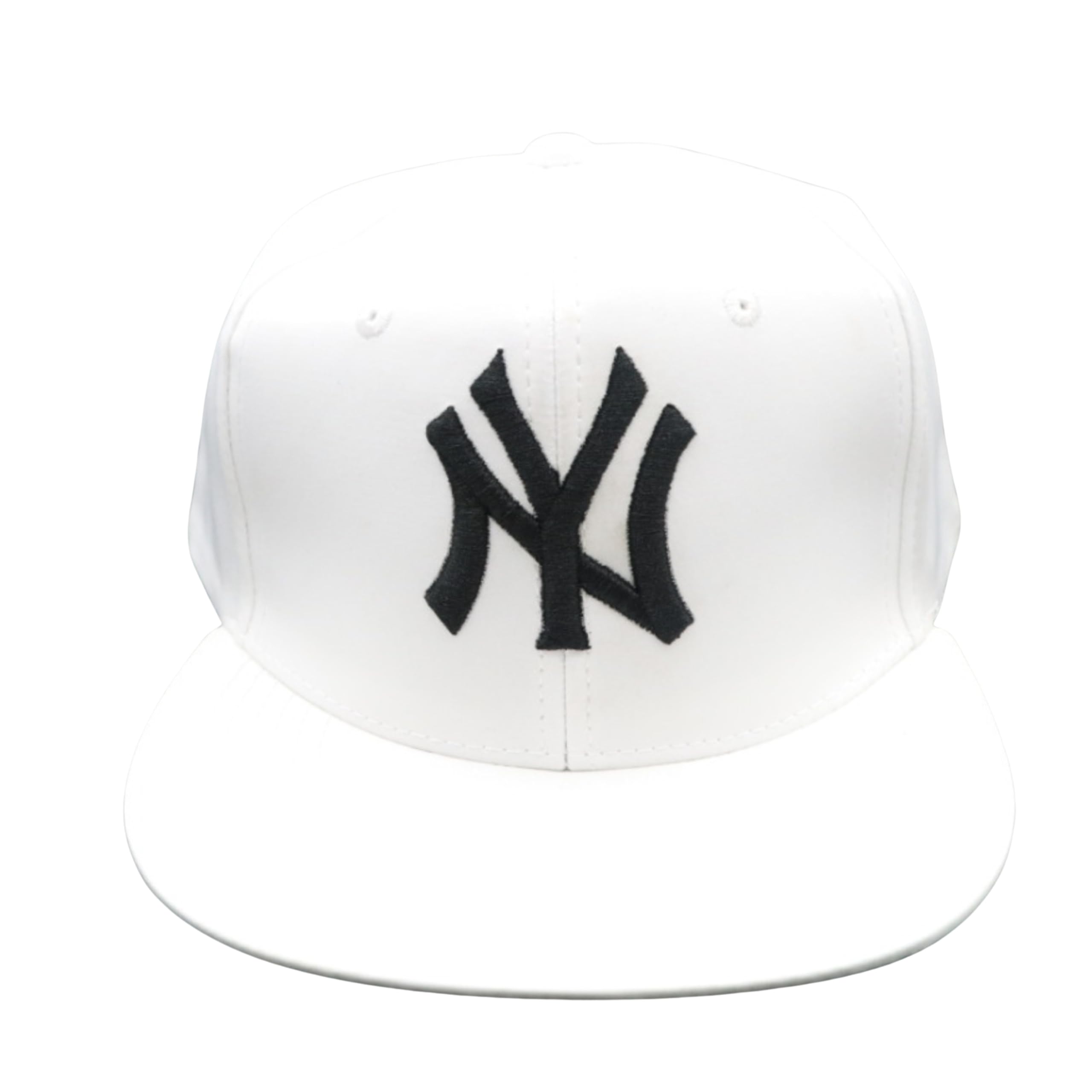 Hip Hop NY Baseball Cap White Snapback Hat – Adjustable Flat Brim New York Yankees Cap for Men & Women, Streetwear Fashion Cotton Embroidered Logo Sports Hat-image-38