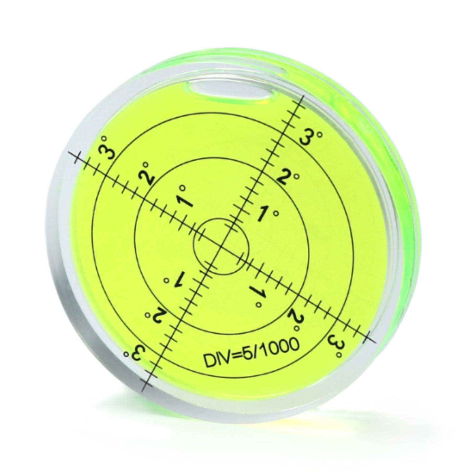 Candeon Round Bullseye Spirit Level, 60mm Bubble Spirits Level Horizontal Round Bubble Level Measuring Tool, Degree Marked Surface Round Spirits Level for Camera Platform Balance