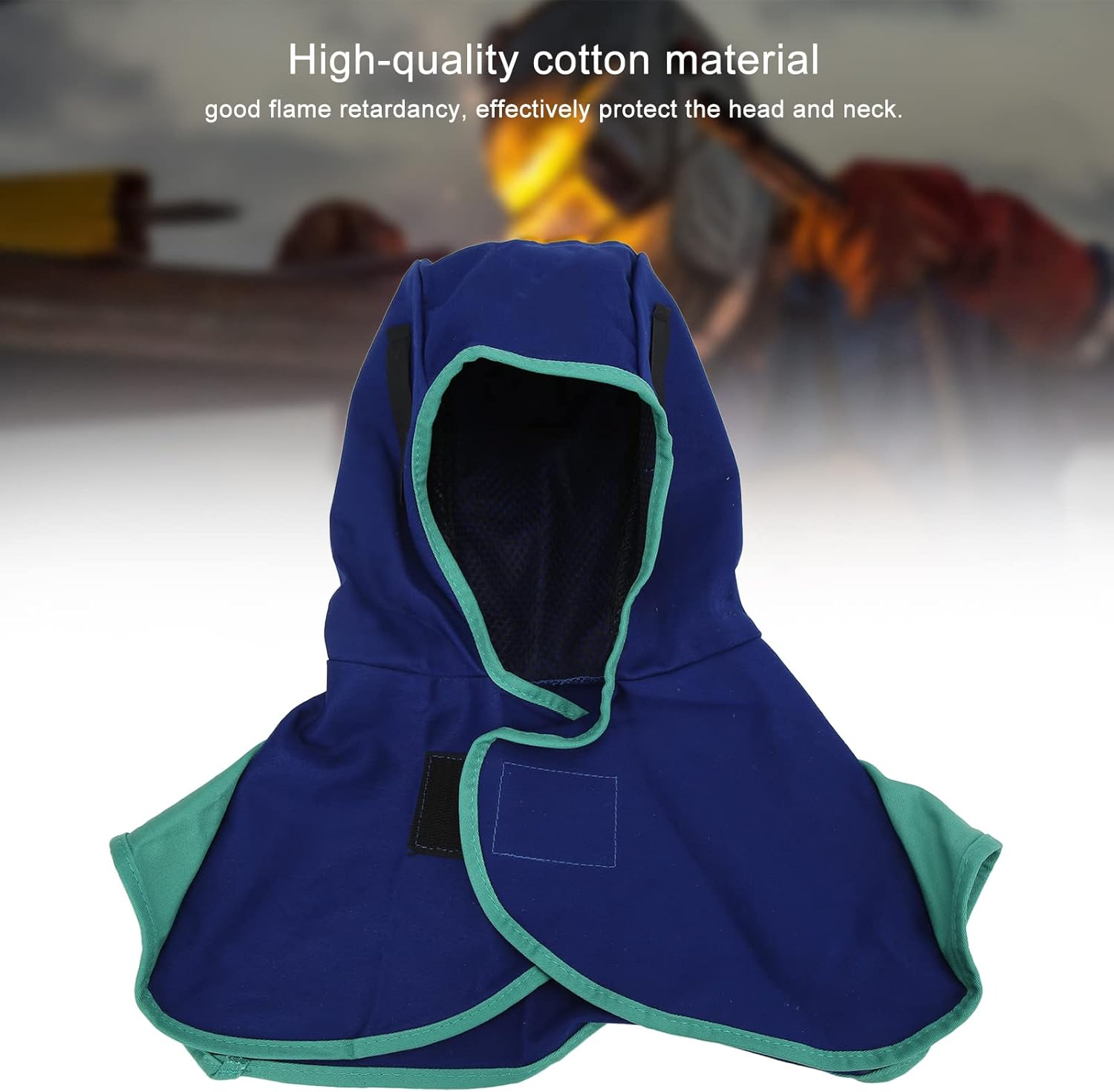 Dioche Welding Hood with Neck Shoulder Drape, Welding Protective Hood Flame Retardant Head Cover with Breathable Fabric, Adjustable, for Welders