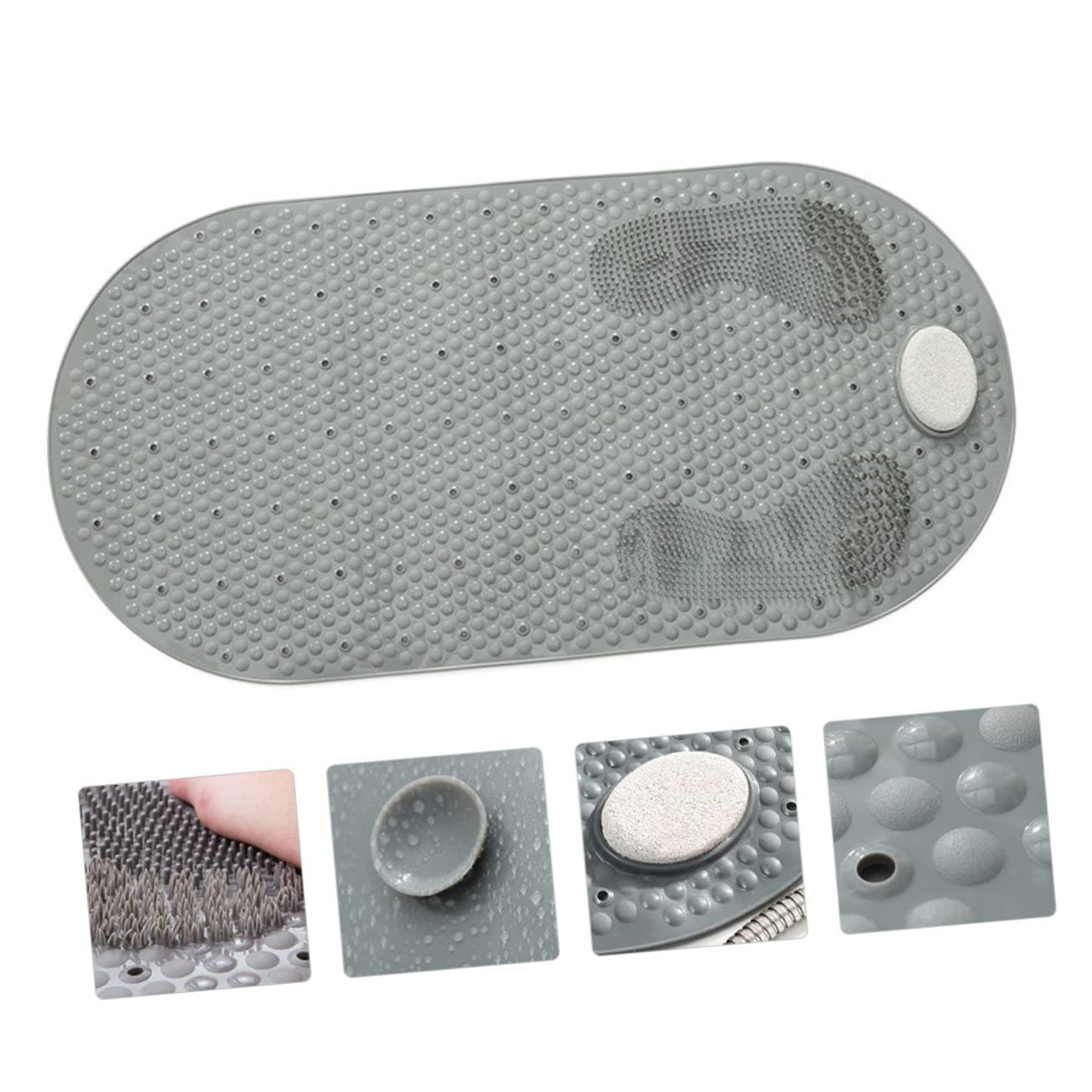 Tappetino Doccia Ventose, Pvc, 105 Ventose Antiscivolo | Fori di Drenaggio Multipli, Effetto Massaggio Plantare, Superficie Resistente All’umidità