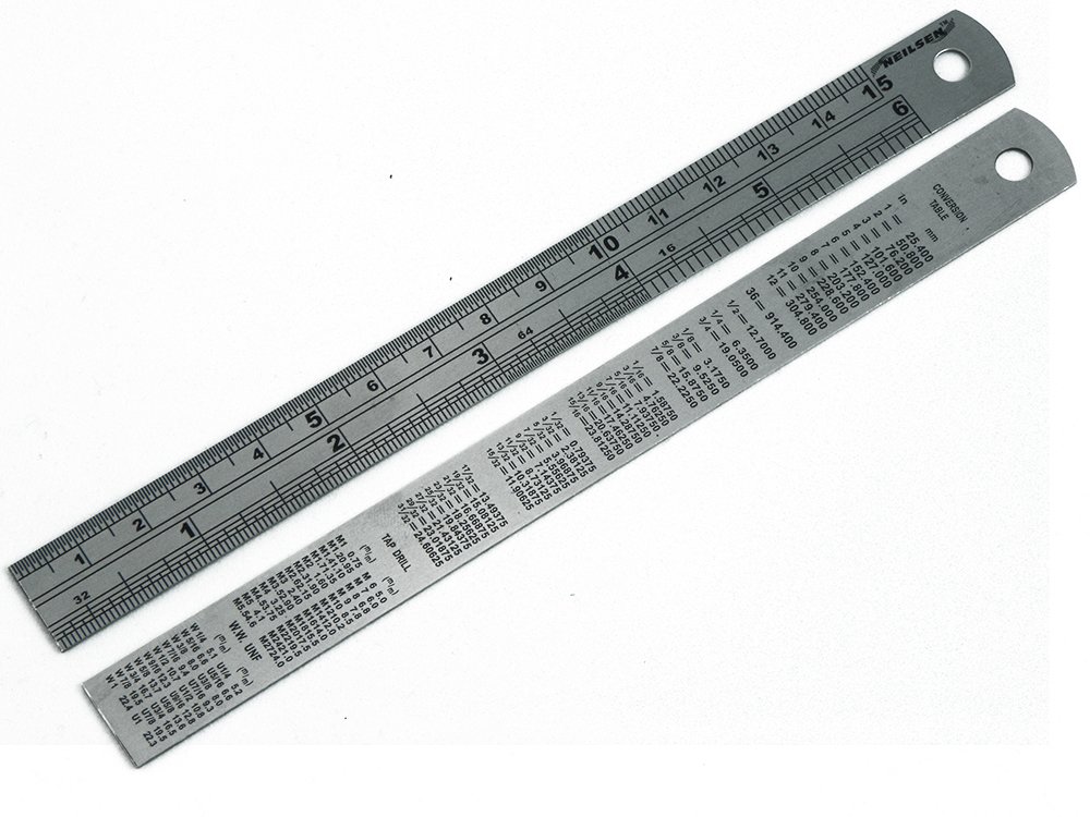 Règles de conversion acier inoxydable 150 mm robustes de haute précision métrique