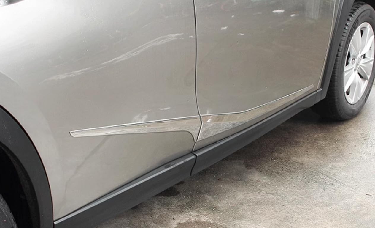 Car Accessories Body Side Door Molding Cover Trims Compatible with Lexus UX 200 250h UX200 UX250h 2019-2024 2025 (Chrome) 4PCS ABS