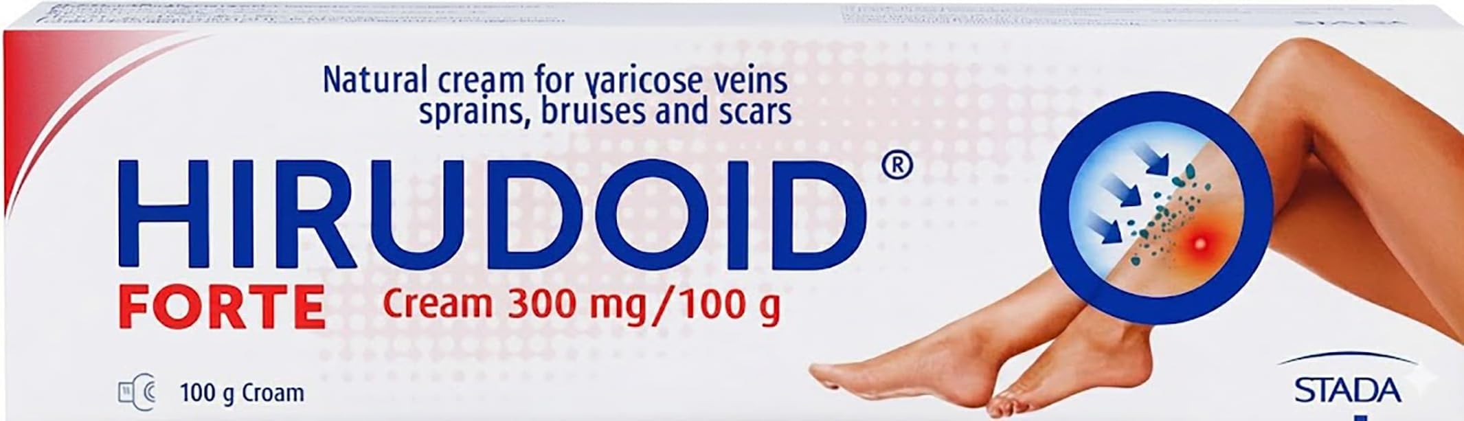 HiruCream Forte 100g Cream for Veins Bruises Scars sprains, Made in Germany
