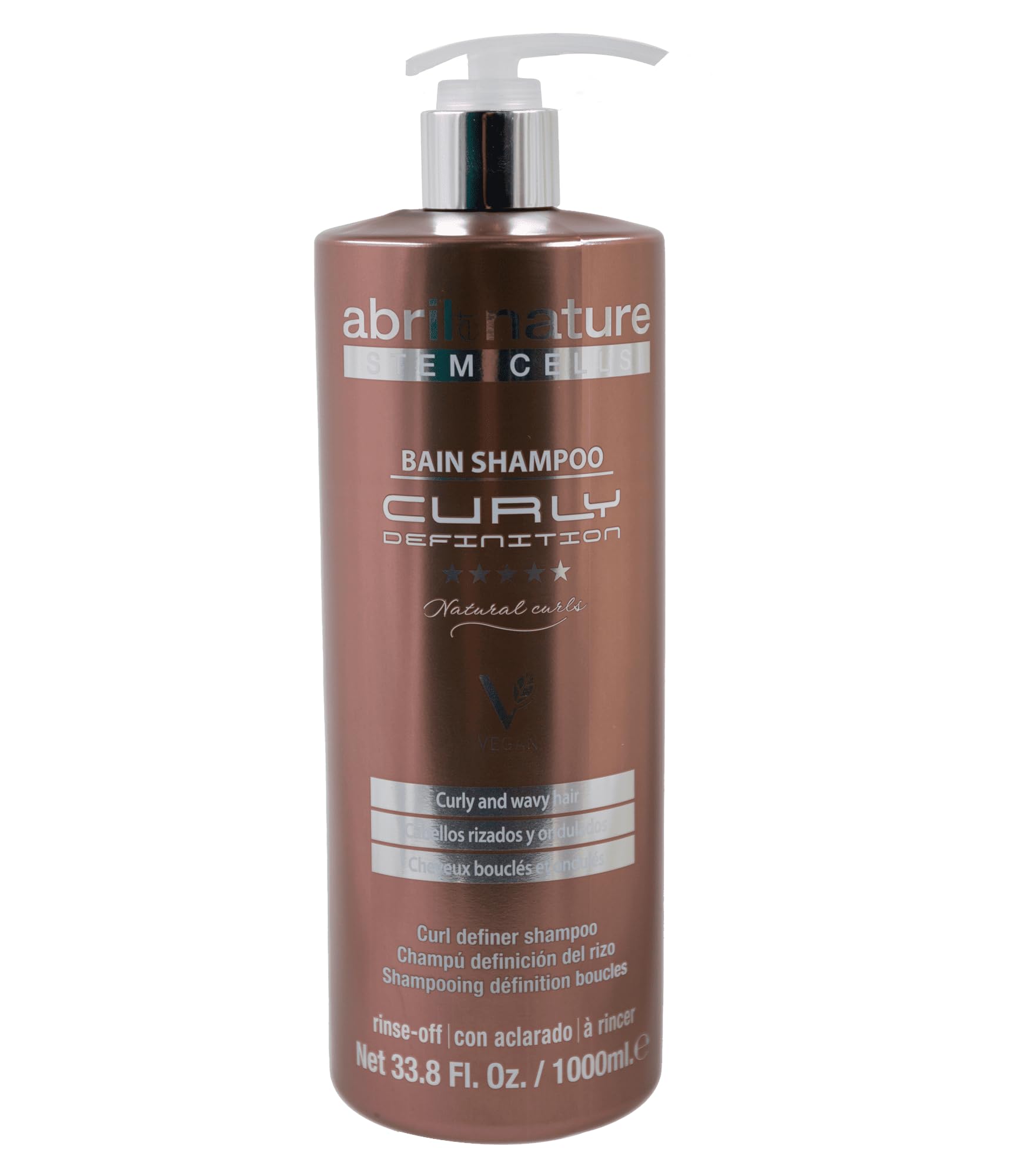 abril et nature - Champú profesional para cabello rizado Curly Definition - Hidrata, Define y fija los rizos y elimina el encrespado - con Protección térmica - Pelo Suave y Brillante 1000ml