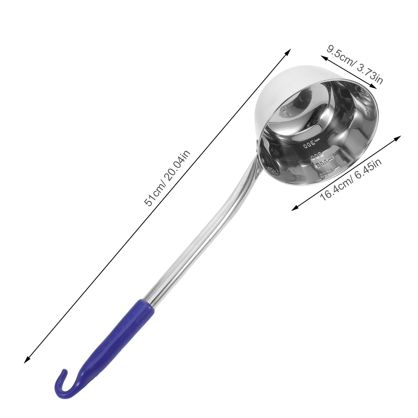 VILLCASE Cucharón de Agua de Acero Inoxidable con Mango Ergonómico para Cocina Baño y Servir Sopa Cucharón Duradero y Fácil de Limpiar Utensilio Multifuncional para Uso Doméstico