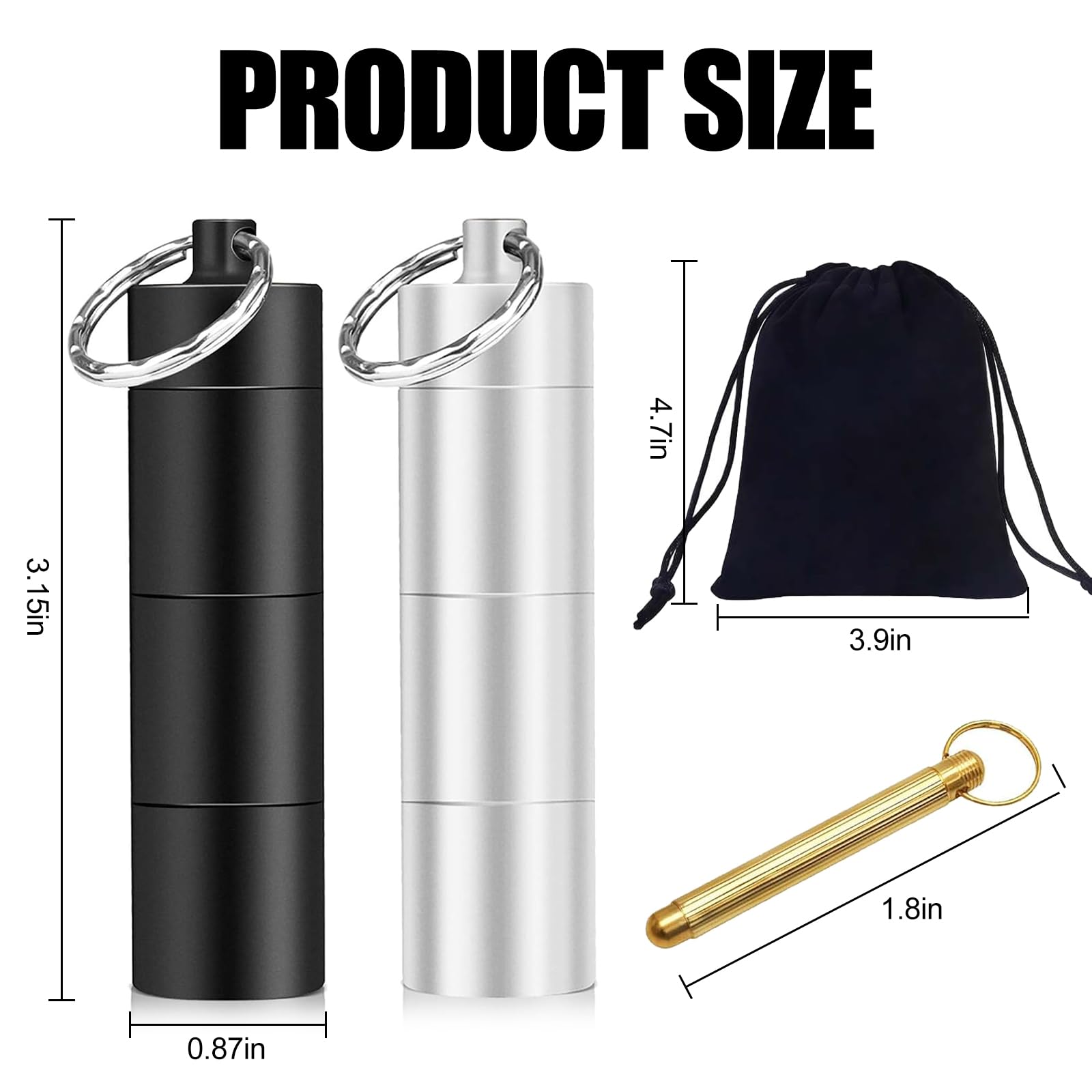 2 szt. Mini solniczka, aluminiowy hermetyczny pojemnik na przyprawy, przenośny do podróży i na kemping, praktyczny do kuchni domowej i grilla na zewnątrz