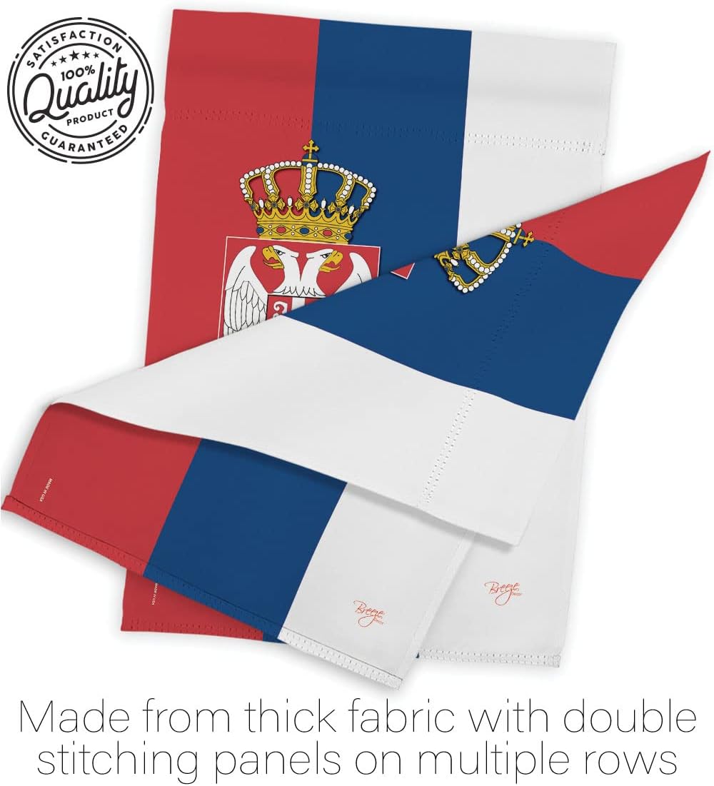 Breeze Decor G158107 Serbia Flags of the World Nationality Impressions Decorative Vertical Garden Flag 13" x 18.5" Printed In USA Multi-Color