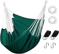 Vista 10 de Hommtina - Silla hamaca colgante con cuerda, silla colgante con bolsillo y durabilidad, soporta un máximo de 300 libras, perfecta para exteriores