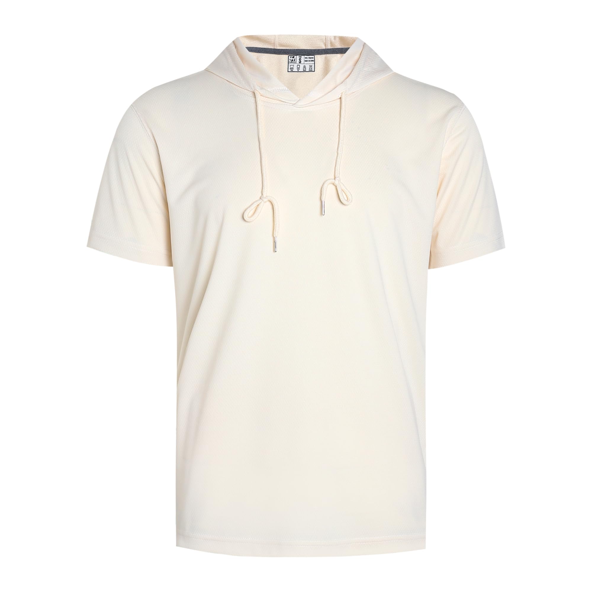 Pullonsy Men's Short Sleeve Hoodies Workout Gym Hooded T-Shirts Athletic Pullover Lightweight Sweatshirt