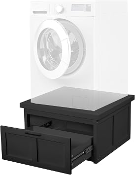Ilyapa Washing Machine and Dryer Stand - 28" x 28" x 16" Universal Laundry Base, Washer and Dryer Base with Drawers - Washing Machine Stand Base for Samsung, LG, GE, Maytag