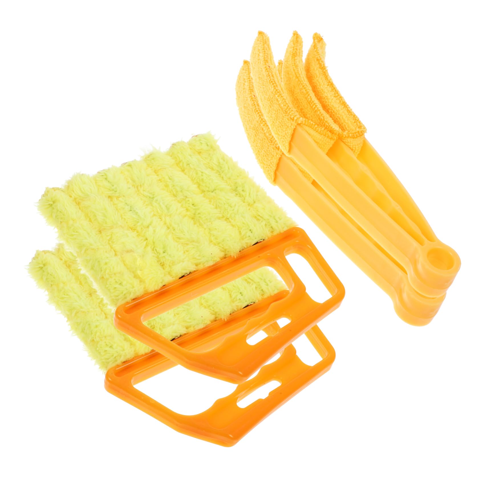 PRETYZOOM 16 Piezas Limpiaparabrisas Plumero De Persianas Barredora De Ventana Cepillo Mini Plumero Herramienta Limpiadora De Persianas Venecianas Cepillo De Obturador Orange Fibra Extrafina