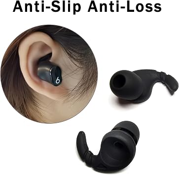 3 Pairs Replacement Earphone Tips for Sony WF-1000XM5 WF-1000XM5 WF-1000XM4 WF-1000XM3 Black Silicone Ear Hooks