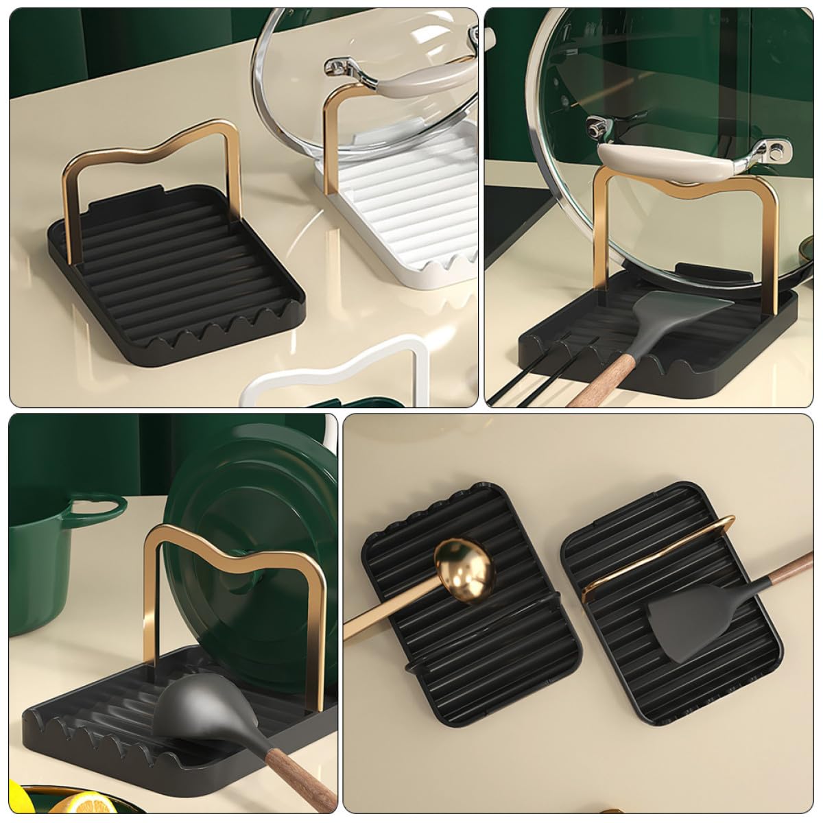 Repose-cuillère Spatial Stable en Aluminium Multifonction Cuisine