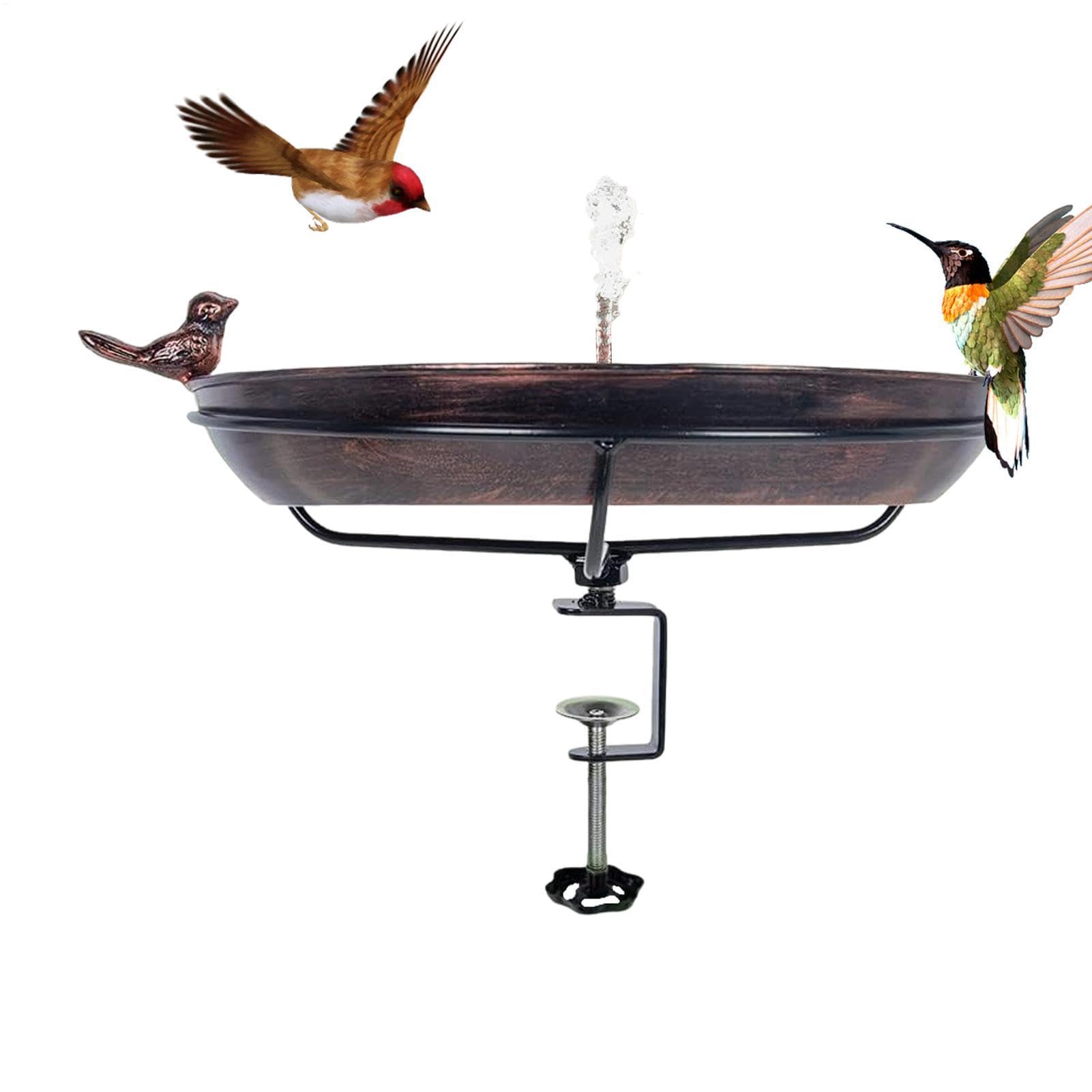 Bain d'oiseau pour terrasse en métal robuste antirouille