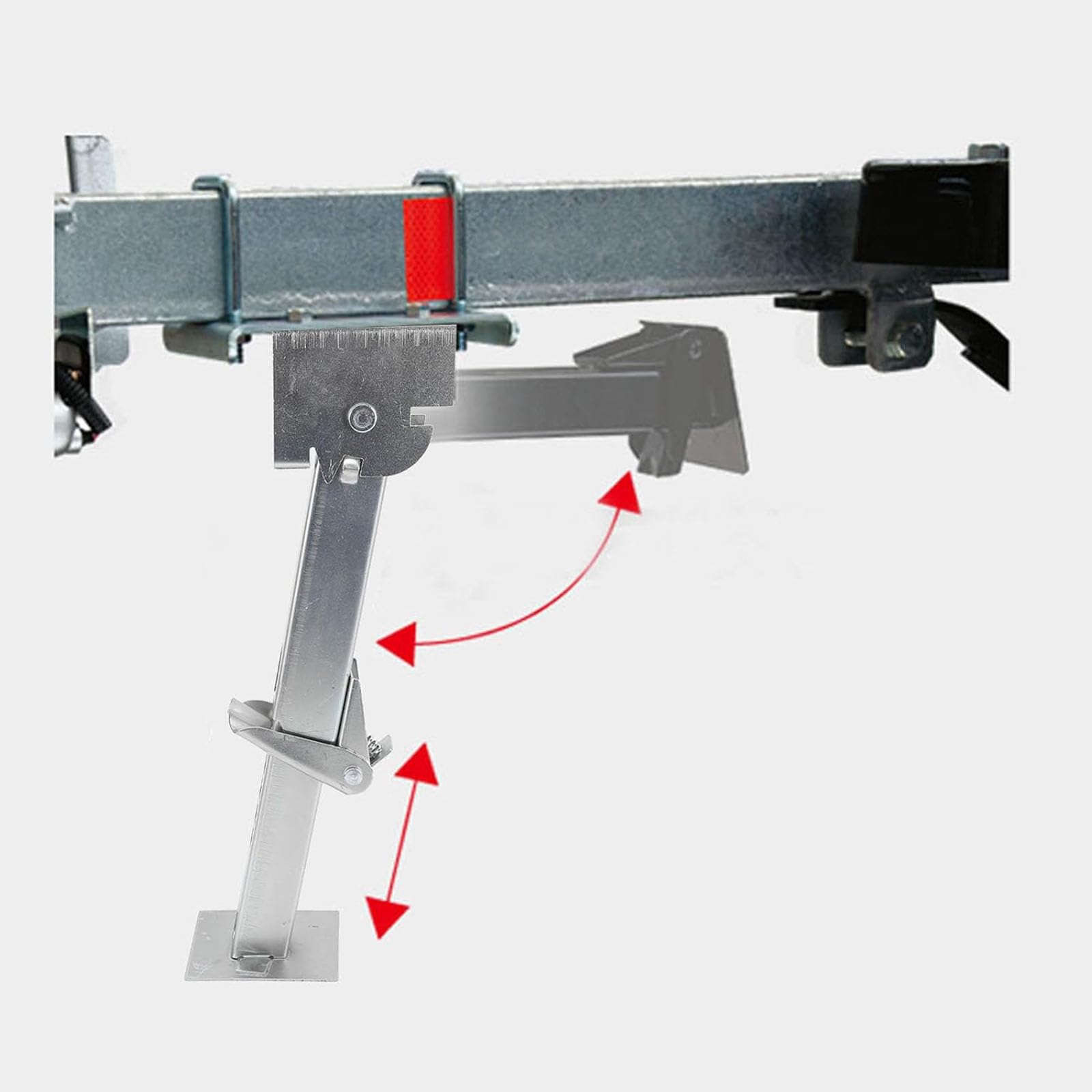 3 patas plegables para autocaravana, estabilizador ajustable resistente de 12 a 18 pulgadas para remolques, patas estabilizadoras de construcción de acero galvanizado