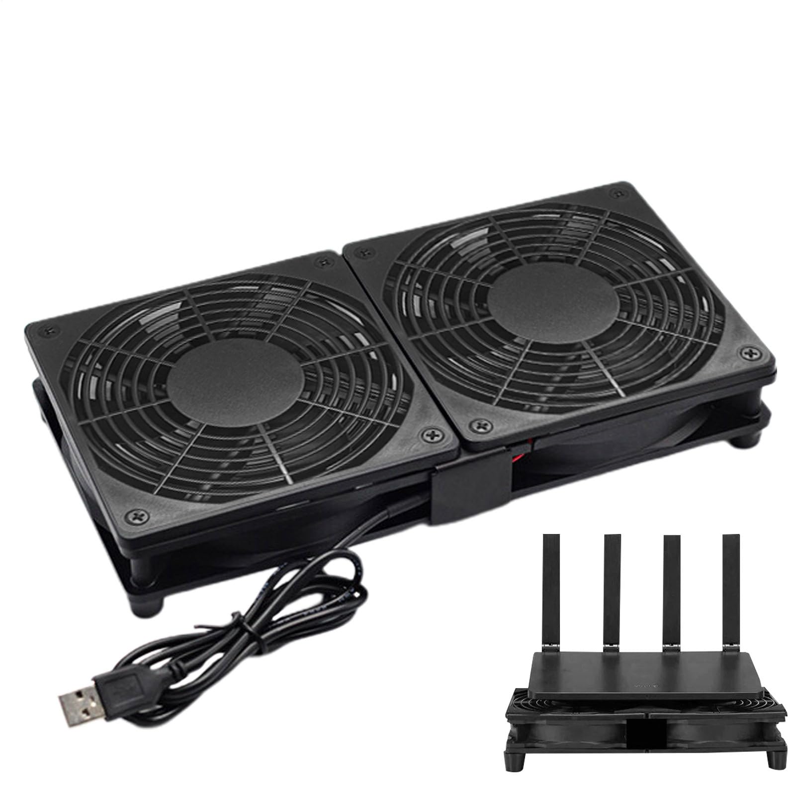 Ventilador De Enfriamiento USB - Ventilador De Enfriamiento De La De Enrutador, Ventiladores De Gabinete De Alto Flujo De Aire | Fuerte Blower USB Powered Fans For Laptop TV Box Router Cooling's