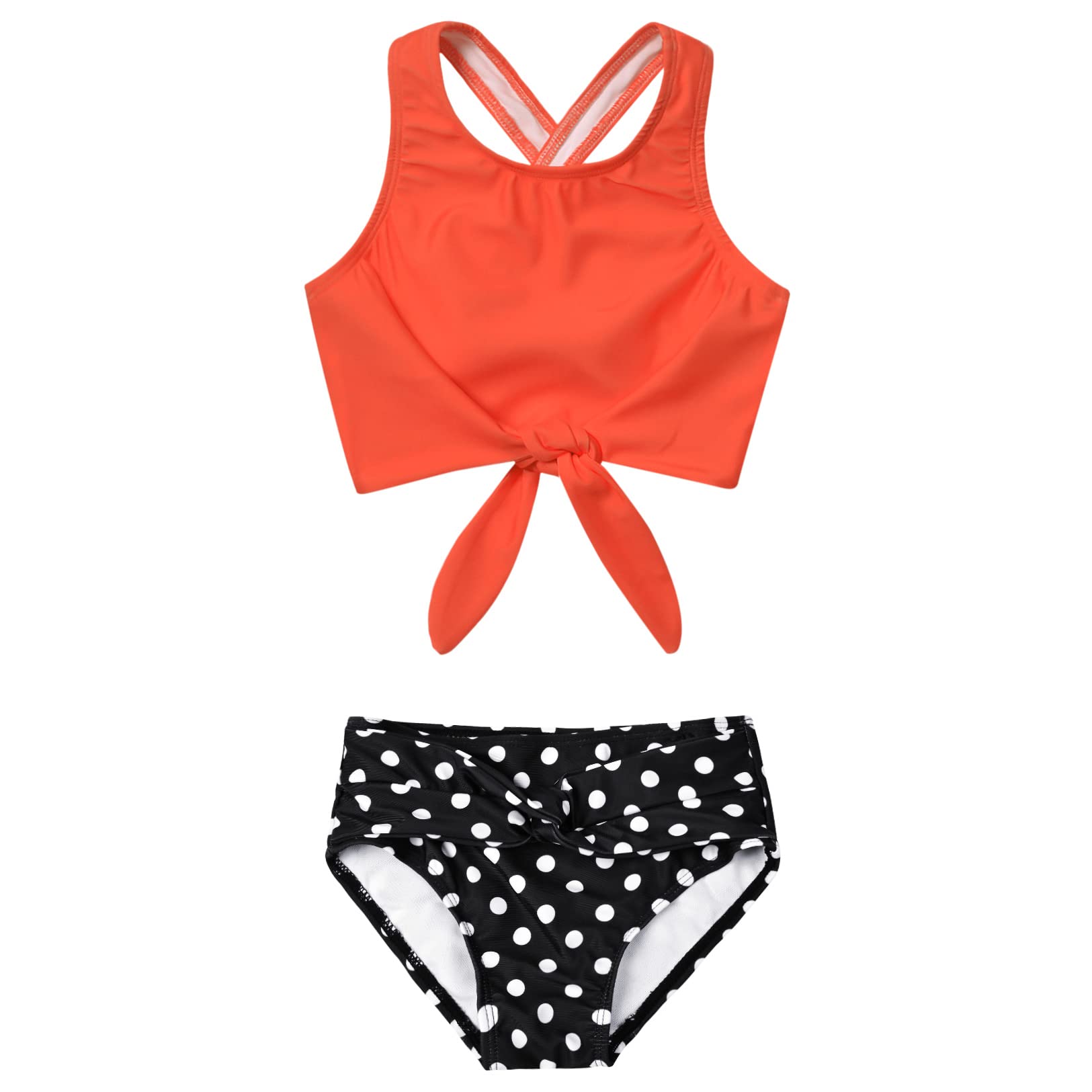 Mirwise Girls Swimsuits Swimwear Bathing Suit Beach Bikini with Doll Swimsiuts 4-13Y