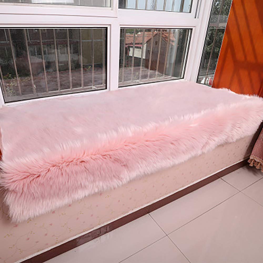 Tapis en Peau de Mouton synthétique, Tapis en Fausse Fourrure d'agneau et Peau de Mouton, Carpette Moelleuse pour Chambre à Coucher, Salon, Crèche Décoration Chaise