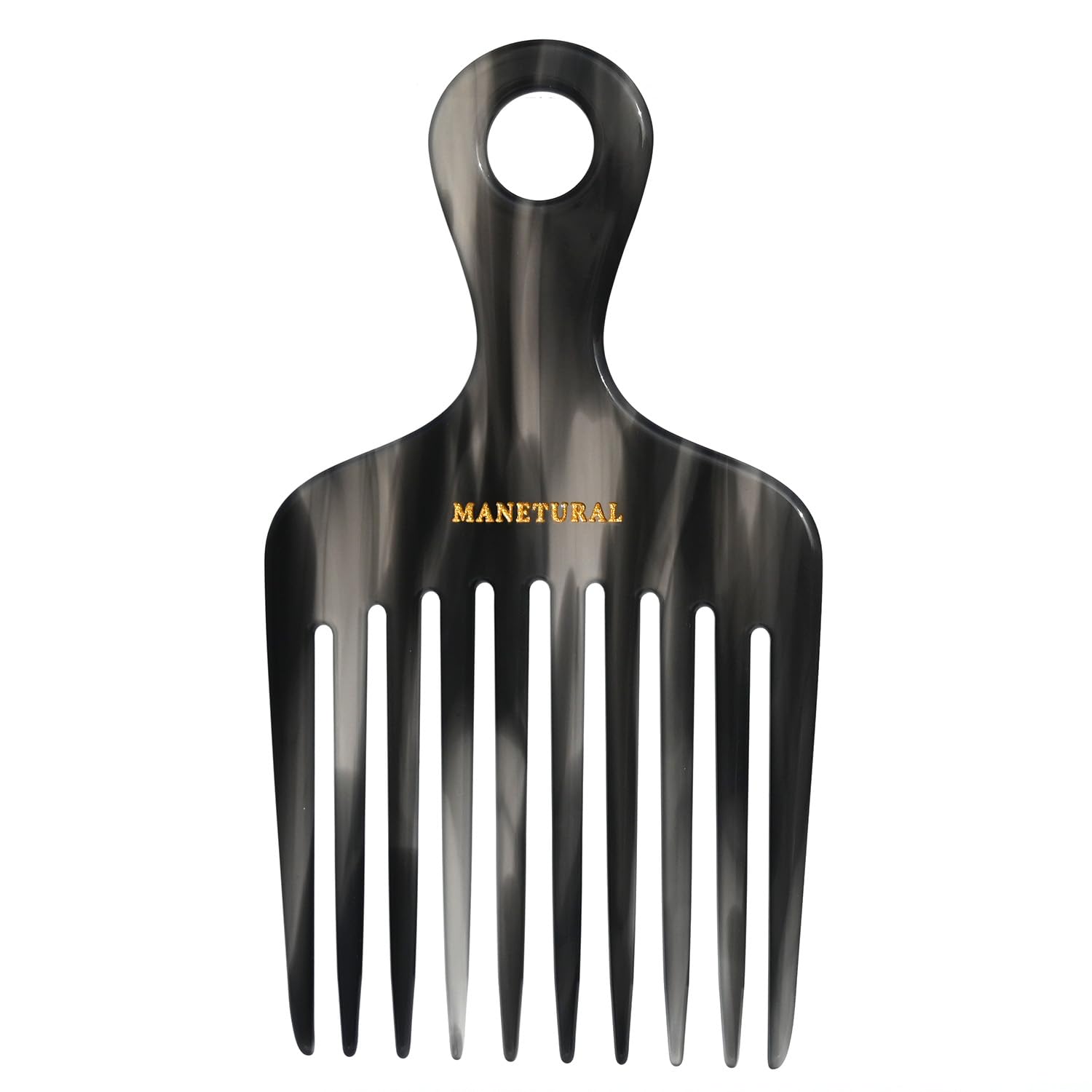 MANETURAL 14MX Long-Tooth Comb/Afro Hair Lift Combs for Women's Curls and Men's Beards - Hand-Made, Hand-Crafted Beauty for Effortless Styling (