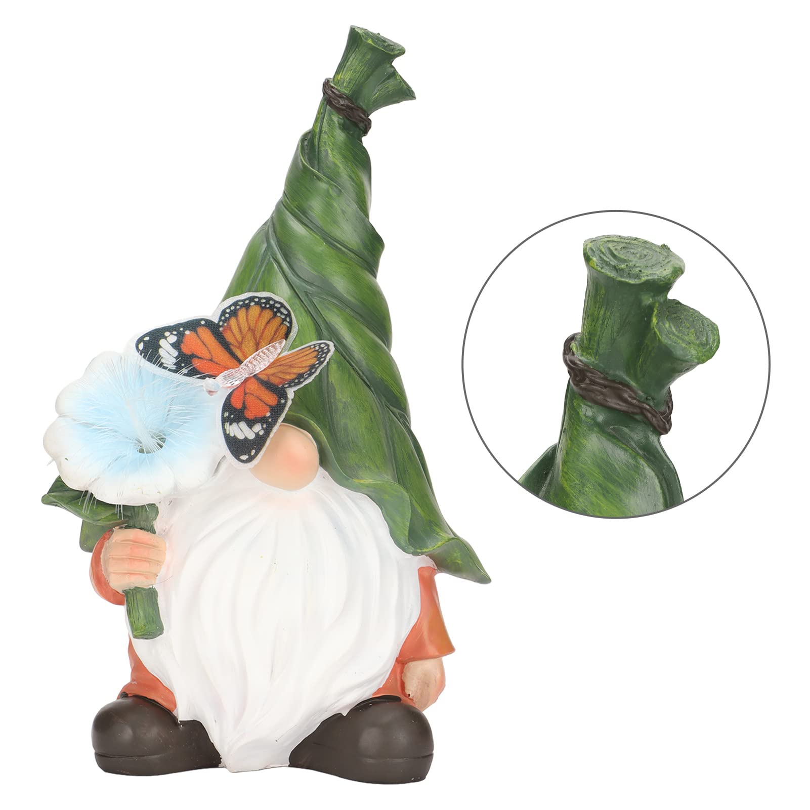 Pilipane Gnomos de jardín Lindos Elfos Enanos luz decoración al Aire Libre Estatua de Resina para decoración de jardín Regalos de inauguración de la casa 12,2 Pulgadas de Alto