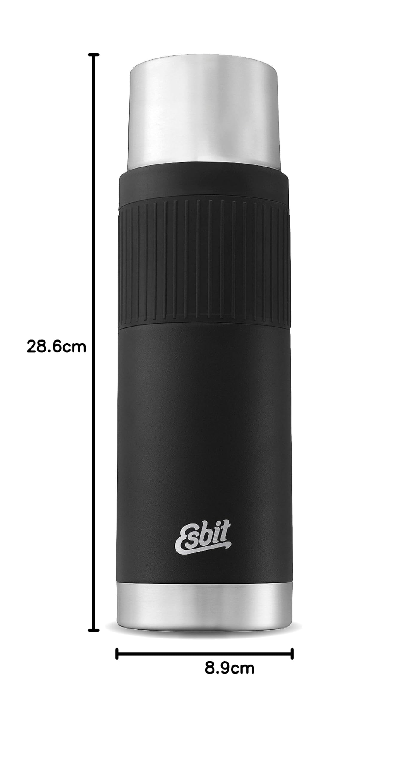 Esbit vf1000sc de SL BK Escultor con manguito, acero inoxidable, Negro – Termo, 1 L)