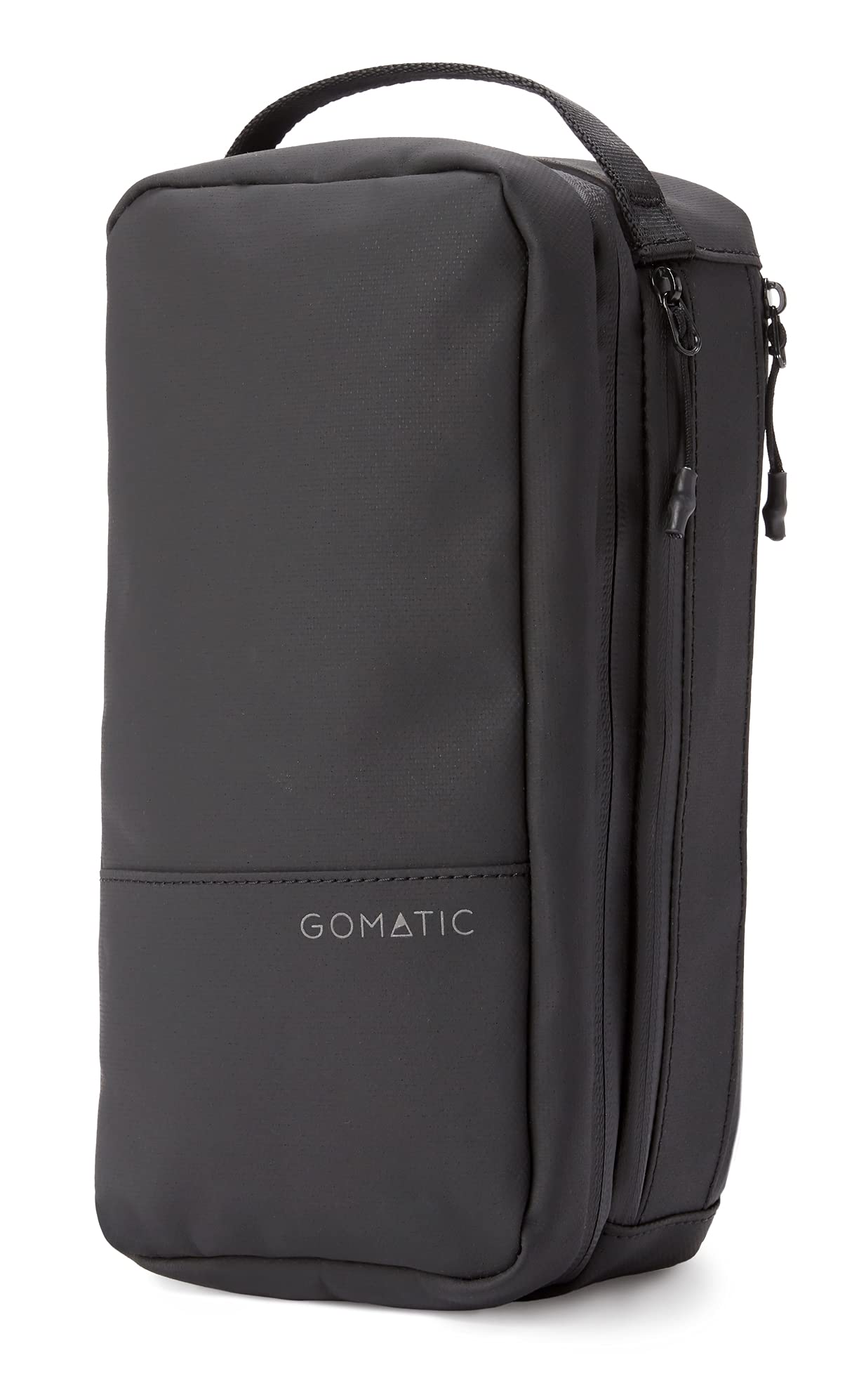 Gomatic Kulturbeutel Groß – Wasserfeste Waschtasche für Reisen, Make-up, Rasur & Fitness, Kultur- & Kosmetiktasche mit Haken, Organizer für Herren & Damen, Passt in Rucksack & Koffer – Schwarz