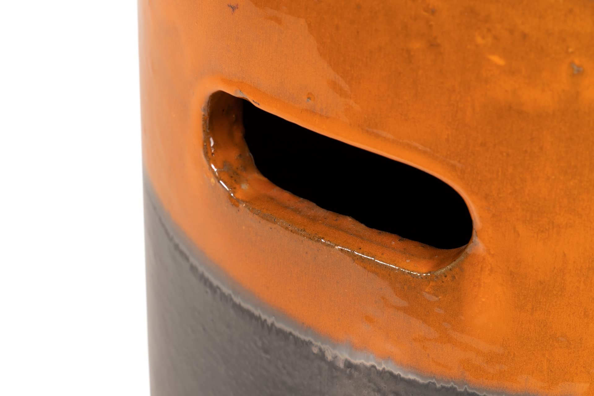 Adda Home Table d'appoint/Tabouret, Grès, Orange/Gris, 38X38X42CM