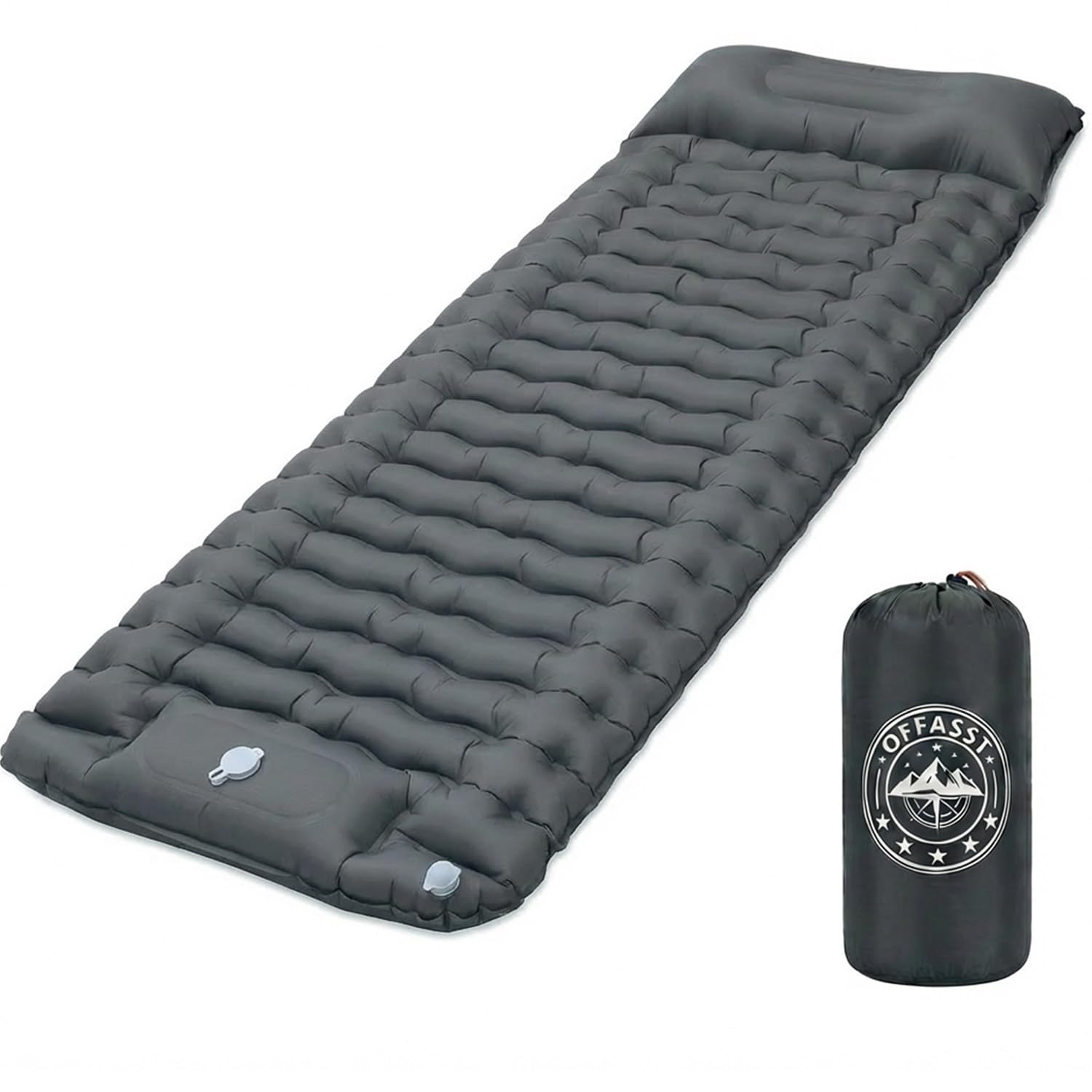 Matelas de camping ultra léger pour adultes et enfants - Matelas gonflable d'extérieur, de sommeil pour la randonnée et la plage avec pompe à pied