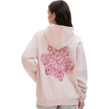 Pink Sailing boat puff Embroidered Hoodies Teen Girl Women, Oversized Sweatshirts,65% Cotton Comfrt Casual Pullover