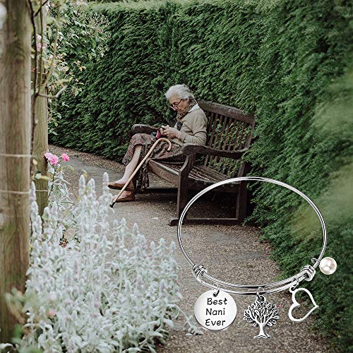 MAOFAED Mother’s Day Gift Nani Bracelet Best Nani Ever Nani Gift Mother Gift Grandmother Gift Mother’s Day Gift For Mom And Grandma3