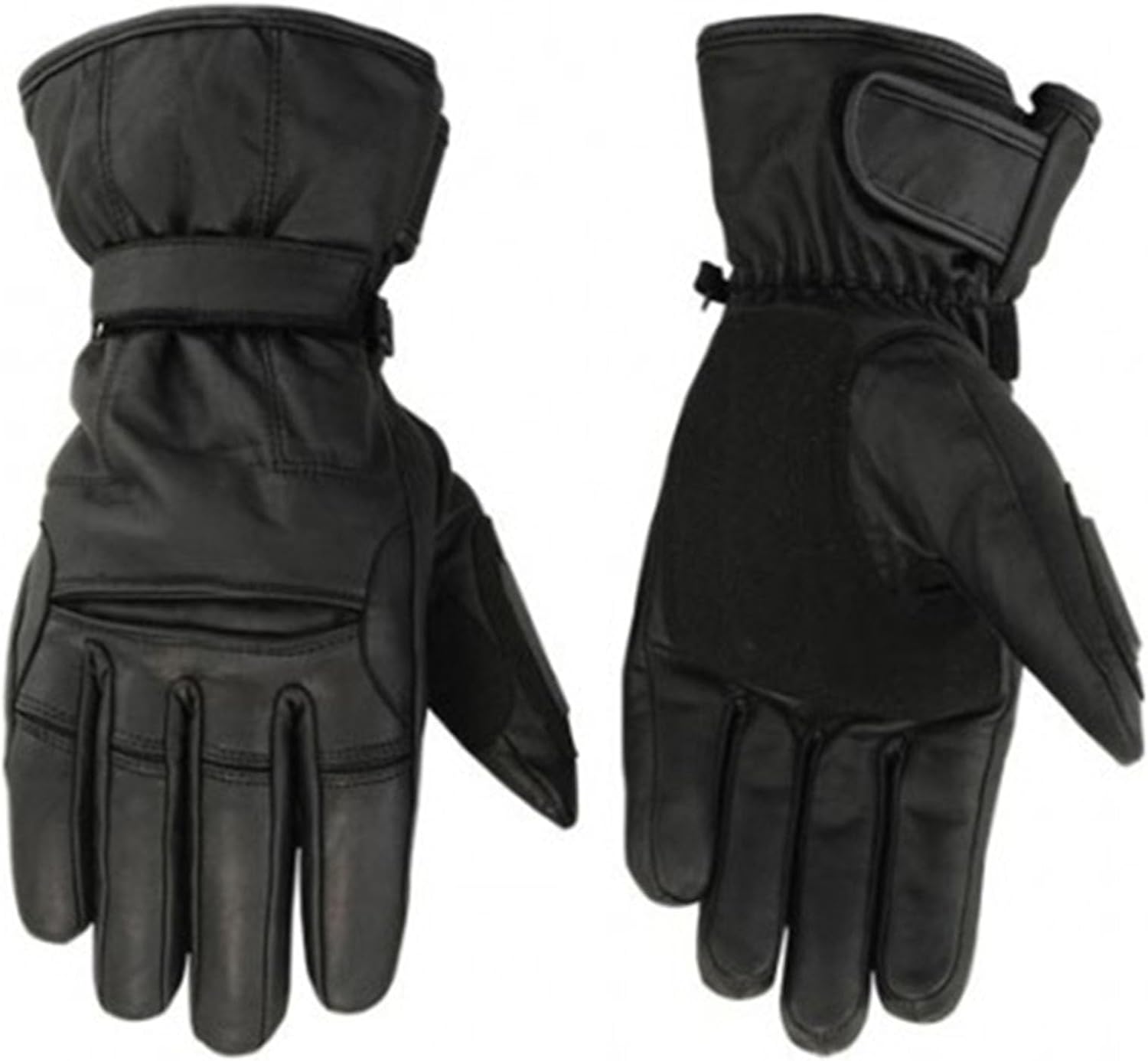 Daniel Smart Men’s Leather Gloves – Aniline Cowhide Leather Motorcycle Gloves with Rain Wiper and Gel Palm