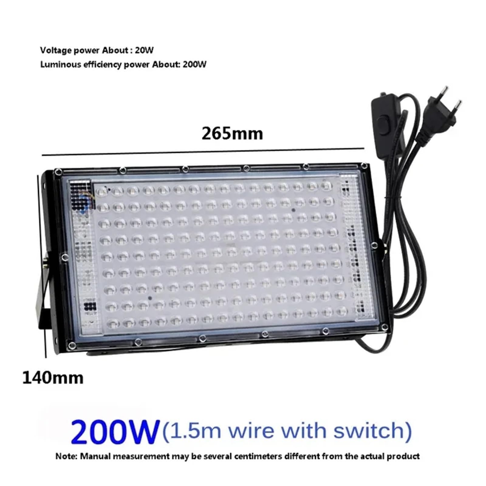 Lampada di polimerizzazione UV a luce viola da 100 W, 300, 365 nm, 395, 405, lampada rilevamento fluorescente, for colla senza ombre, resina a olio verde Retroilluminazione(365nm,100W)