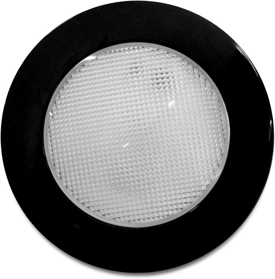 Dream lighting LED 12volt DC Exterior 3.5inch Puck Light for RV Trailer Boat Cabin Stair Lighting, Kitchen Ceiling Under Cabinet Closet Interior Lighting Fixture—Black Housing, Cool White, IP66