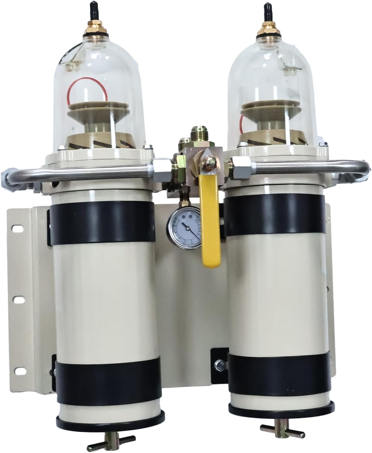 FridayParts Dual Turbine Fuel Filter Water Separator 751000FHX Compatible for Racor Replacement