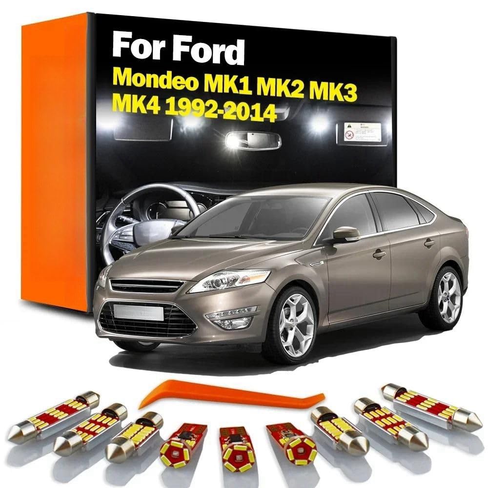 Kit de Luces LED para mapas de Interior de Coche, para Ford Mondeo MK1 MK2 MK3 MK4 1992-2010 2011 2012 2013 2014, Bombillas LED para Coche