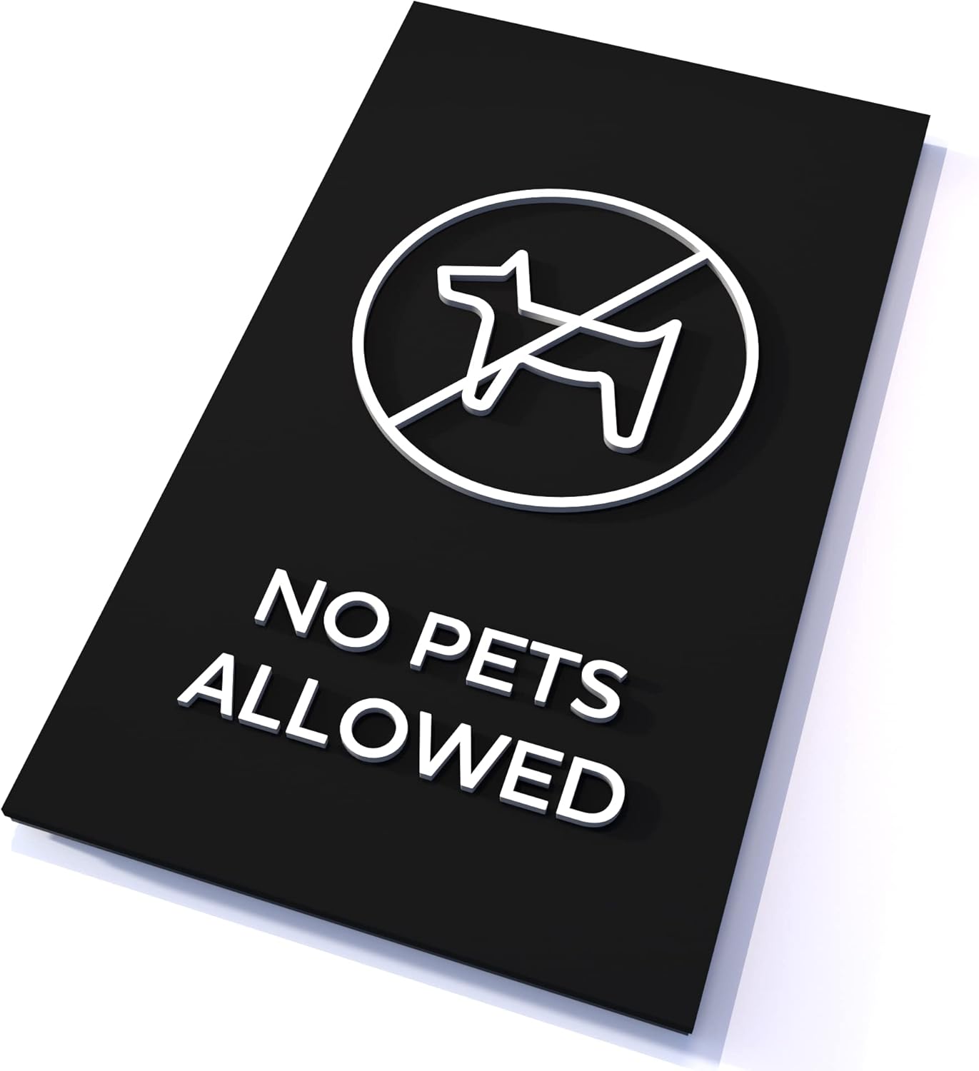 Kubik Letters No Pets Allowed Sign for Business No Dogs