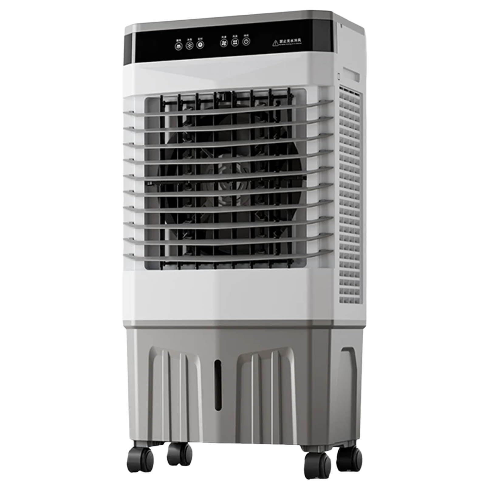 MESOVFCA Portable Air Conditioner, Evaporative Cooler with 3-Speed Settings, 20L Water Tank, Hydro-Chill Filter, Easy Clean Air Conditioning Unit, 45x33x70cm
