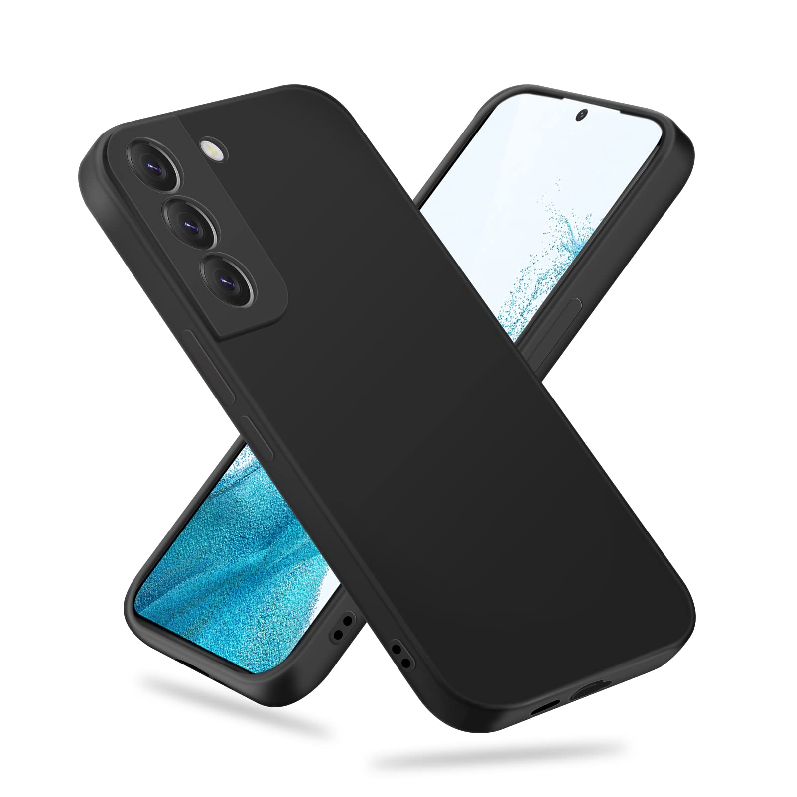 UCHUANG S22 Case Cover for Samsung Galaxy S22, Ultra Slim Soft Silicone Gel TPU Cover, Anti-Scratch Anti-Fingerprint Anti-Drop Protective Case Compatible with S22 5.9 Inch (2022)