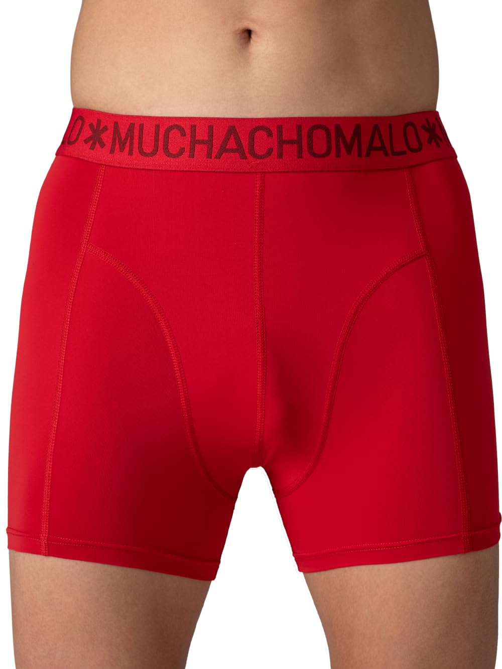 Muchachomalo Uomo Boxer 6-Pack, Tinta Unita, Microfibra, Fascia Elastica