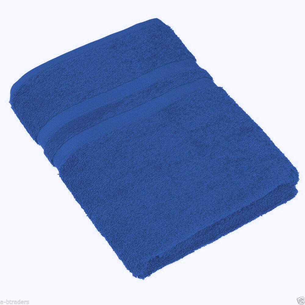 A & B TRADERS Bath Sheets Extra Large Size 90x 190 cm, 100% Organic Cotton Extra Absorbent Bath Towels (Royal Blue)